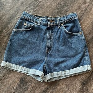 Vintage Orange Tab Levi High-Rise Denim Shorts